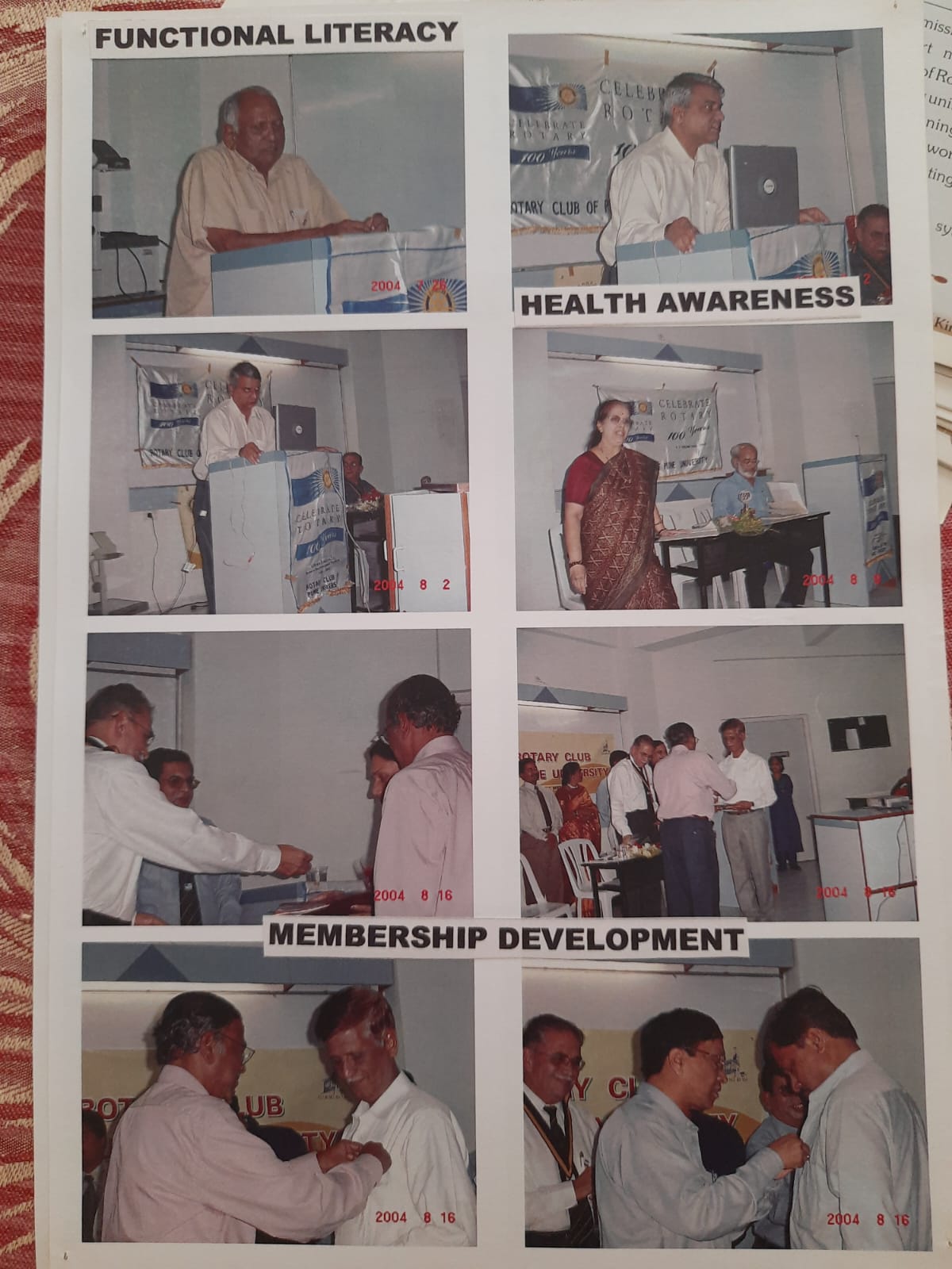 Scanned album page 5 from the 2004-05 Rotary year