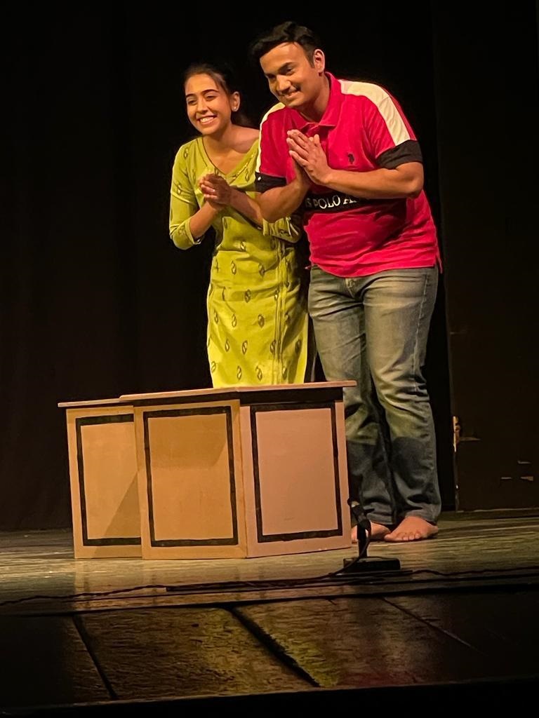The club's one-act play “Kulkarni vi. Deshpande” in performance