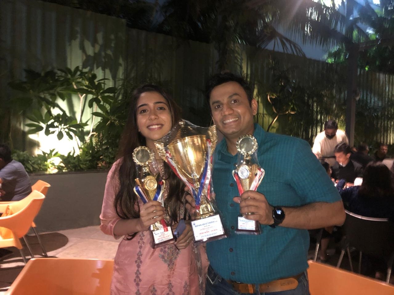 Trophies won by the club's one-act play team